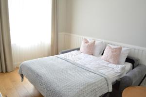 Postel nebo postele na pokoji v ubytování Luksuslik korter Pärnu südalinnas