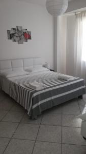 1 dormitorio con 1 cama grande en una habitación en B&B al Fiume, en Colonnella