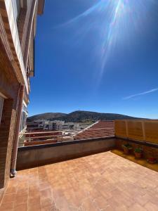 a view from the balcony of a building at Las Golondrinas in Soria