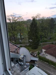 a view from a window of a house with a toilet at Daka in Vrnjačka Banja