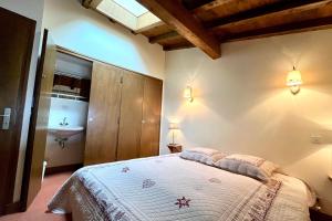 Posteľ alebo postele v izbe v ubytovaní Nice and bright apartment in Combloux