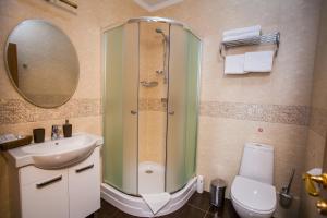 Koupelna v ubytování Hotel Litera