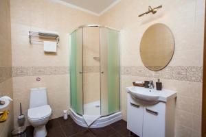 Koupelna v ubytování Hotel Litera