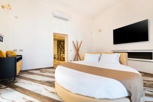 TV a/nebo společenská místnost v ubytování Sant'Antonino Luxury Suite