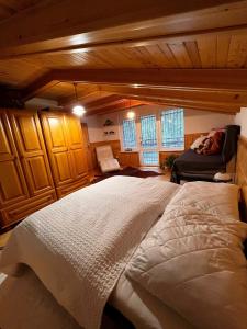 een slaapkamer met een groot bed in een kamer bij Villa Romana in Pezinok