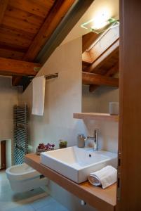 PullirにあるAgriturismo Antico Splendoreのバスルーム(洗面台、トイレ付)