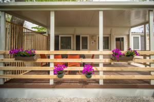 Balkón alebo terasa v ubytovaní Mobile Home