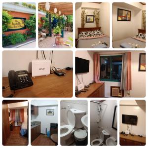 un collage de diferentes fotos de una habitación en Isabelle Garden Villas 516, en Manila