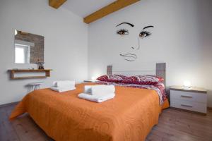 Postel nebo postele na pokoji v ubytování Relaxing house on countryside in central Istria