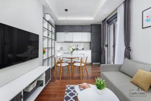TV a/nebo společenská místnost v ubytování Condo Cattaro