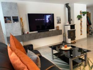 TV a/nebo společenská místnost v ubytování Haus Rubin