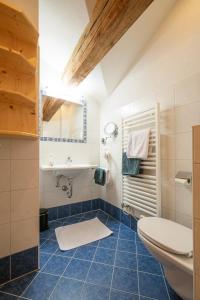 a bathroom with a toilet and a sink at Bio-Bauernhof Nichlgut in Eben im Pongau