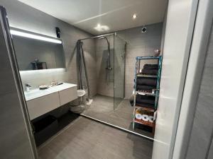 Koupelna v ubytování Appt 1 chambre à 3 min de la gare des Eaux-Vives