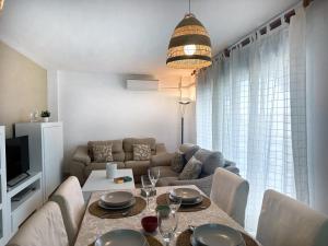 A seating area at Vitaly Beach