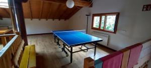 a ping pong table in the middle of a room at LA TORRE DE CUBILLAS in Matienzo