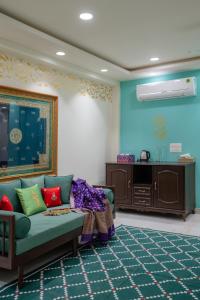 Area soggiorno di Mangalmayee Heritage Home - Boutique Homestay