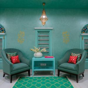 Area soggiorno di Mangalmayee Heritage Home - Boutique Homestay