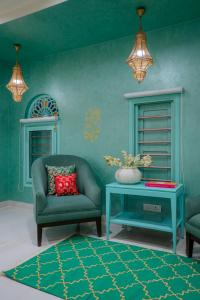Area soggiorno di Mangalmayee Heritage Home - Boutique Homestay
