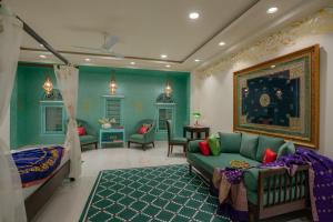 Area soggiorno di Mangalmayee Heritage Home - Boutique Homestay