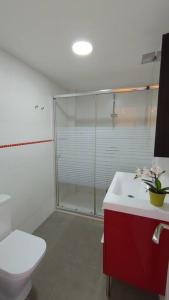 Koupelna v ubytování Precioso apartamento frente a la playa + 20 fotografií