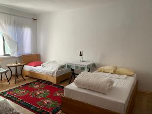 Postel nebo postele na pokoji v ubytování Rupa Guest House Camping Shkoder