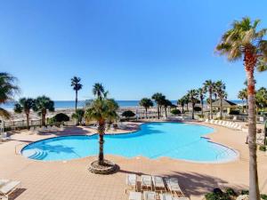 a large swimming pool with chairs and palm trees at The Beach Club - Doral #701 in Gulf Highlands