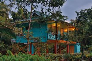 une maison au milieu de la forêt dans l'établissement Manzanillo Caribbean Resort, à Puerto Viejo