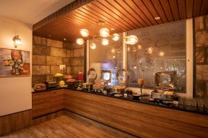 a store with a display window of a store at M Square Hotel in Hyderabad