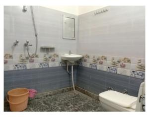 a bathroom with a sink and a toilet at Hotel Prem Vilas Paradise By WB Inn in Pātolī