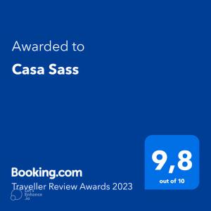 Casa Sass tanúsítványa, márkajelzése vagy díja