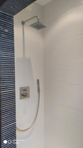 una doccia con tubo fissato a un muro di Penthousebeach a Koksijde