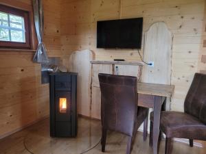 TV a/nebo společenská místnost v ubytování Landhotel Großeiberhof