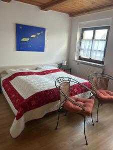 Cama o camas de una habitación en Landhus-achter-de-Kark-Stueerboord