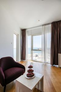Χώρος καθιστικού στο Sea view Royal Apartments Tre Canne