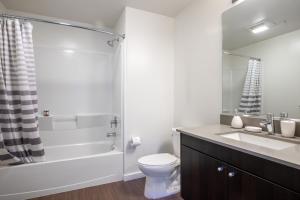 a bathroom with a toilet and a shower and a sink at SoMa 2BR Gym Roofdeck nr Muni Whole Foods SFO-296 in San Francisco +19 photos
