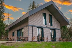 a house with a large gambrel roof at Janina's Dragonfly house in Nova Vas