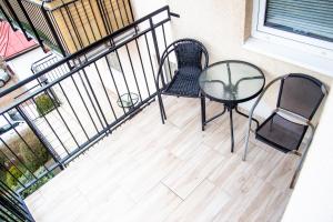 Balkón alebo terasa v ubytovaní AL-DOM apartamenty Blue Olymp 203