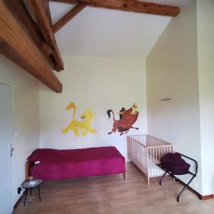 Postel nebo postele na pokoji v ubytování Auberge du Précontent