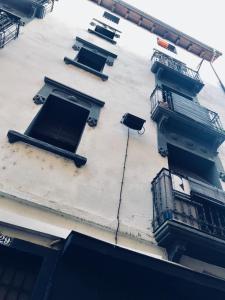 an overhead view of a building with windows and balconies at Casa Latre Somontano in Barbastro