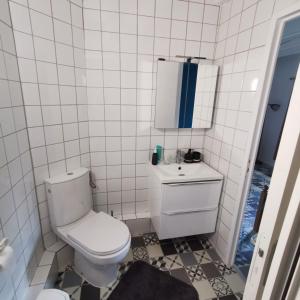 Koupelna v ubytování Auberge du Précontent