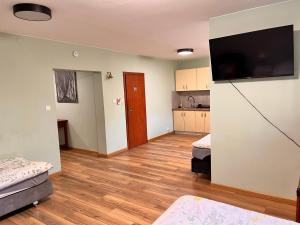 TV a/nebo společenská místnost v ubytování Green Albatros 48m with bathroom