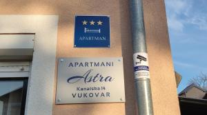 Certifikát, hodnocení, plakát nebo jiný dokument vystavený v ubytování Apartmani Astra