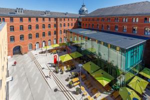 an overhead view of a building in a city at Hotel Alte Post in Konstanz