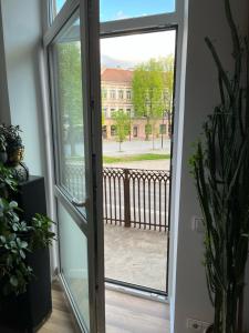 Balkón nebo terasa v ubytování Happy Kaunas