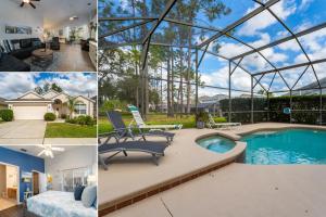 a collage of pictures of a house with a pool at 124DORN-Highlands Villa (S) in Davenport