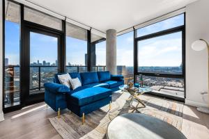 A seating area at Avra Stylish Apartments Prime West Loop Location Near Union Park