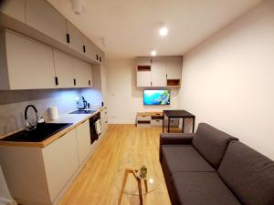 Kuchyňa alebo kuchynka v ubytovaní NeoApartments Lotnicza