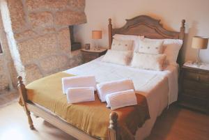 Krevet ili kreveti u jedinici u objektu Retiro de Várzeas . Casa de Turismo Rural