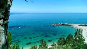 a view of a body of water with a beach at Hotel Il Parco Sirolo in Sirolo