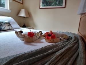 Paradise Cottage at Anthurium Hale客房内的一张或多张床位